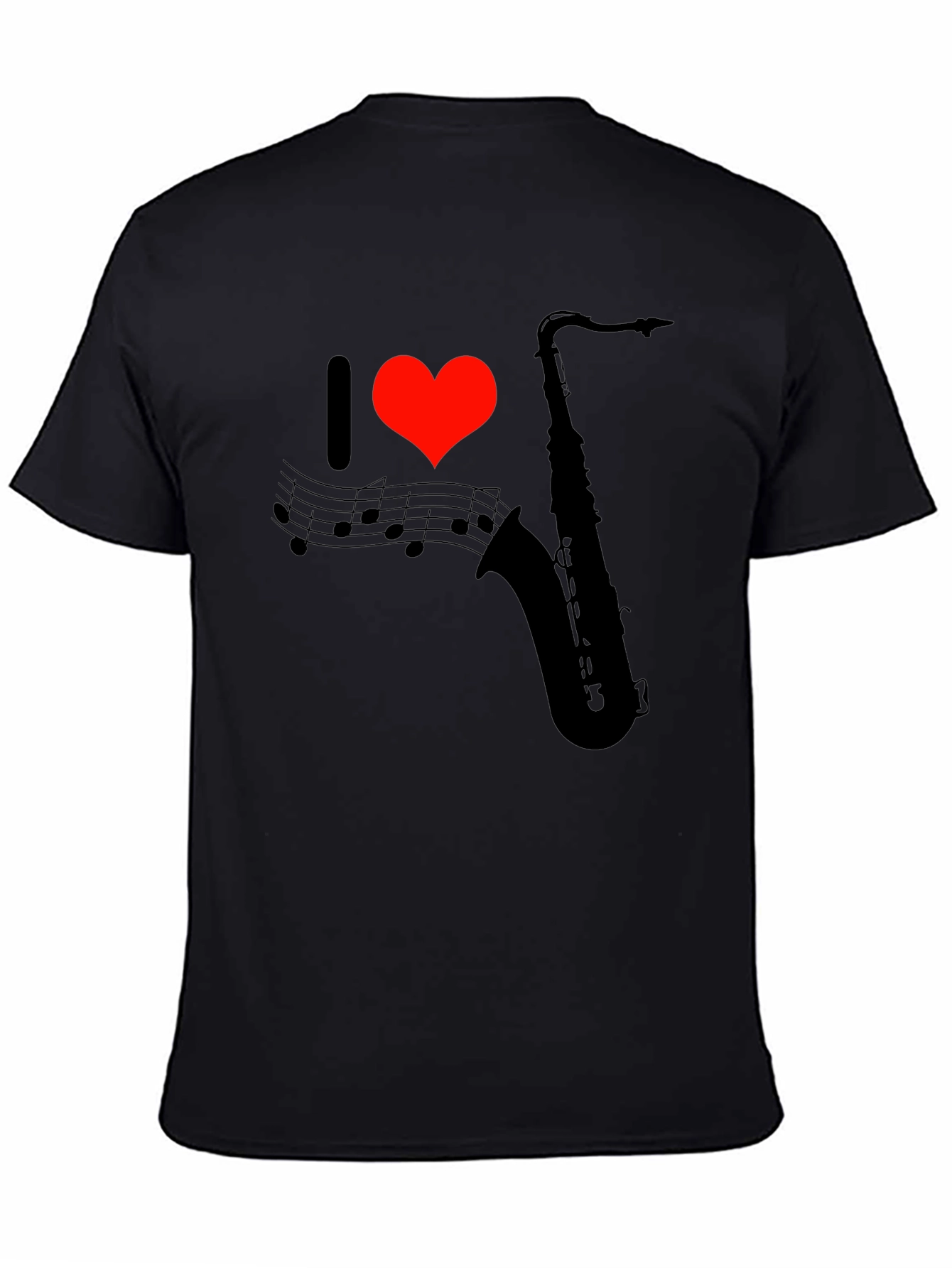 I Heart Saxophone Graphic Tee - Music Lover T-Shirt