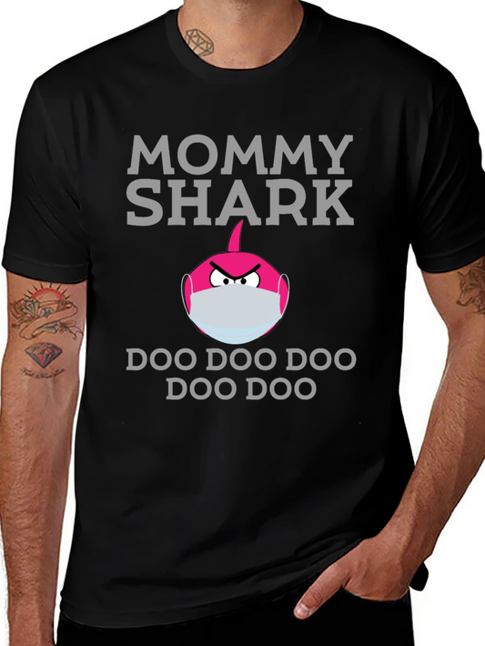 Mommy Shark Doo Doo T-Shirt - Novelty Graphic Tee