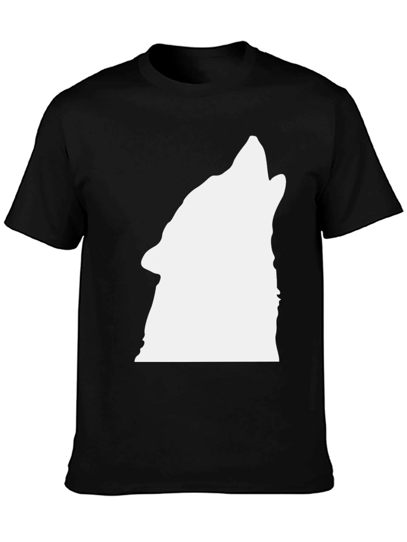 Black Wolf Howl Graphic Tee - Mens Casual Shirt