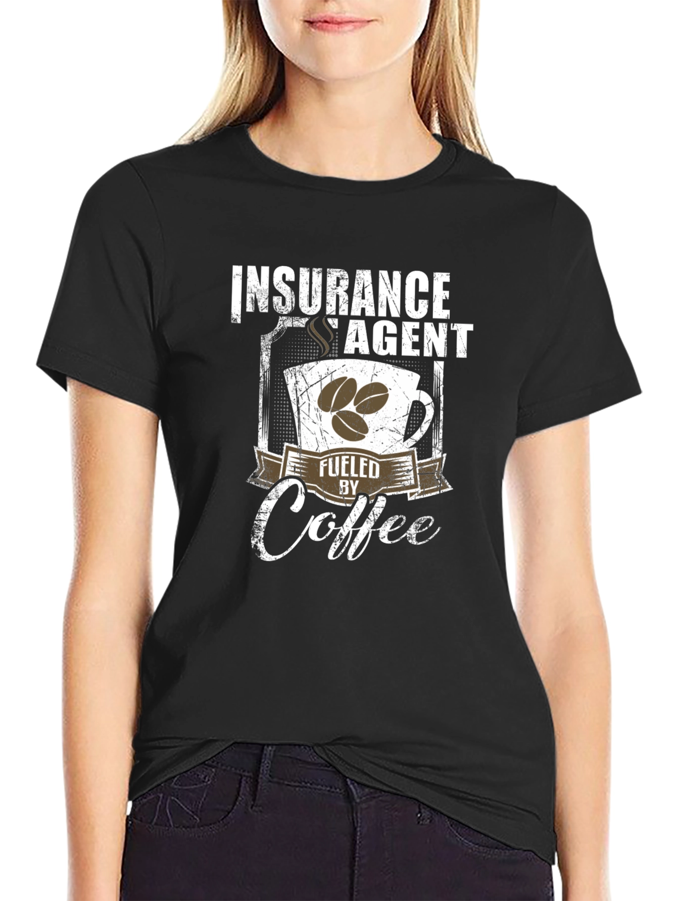 Insurance Agent Fuelled By Coffee Graphic Tee