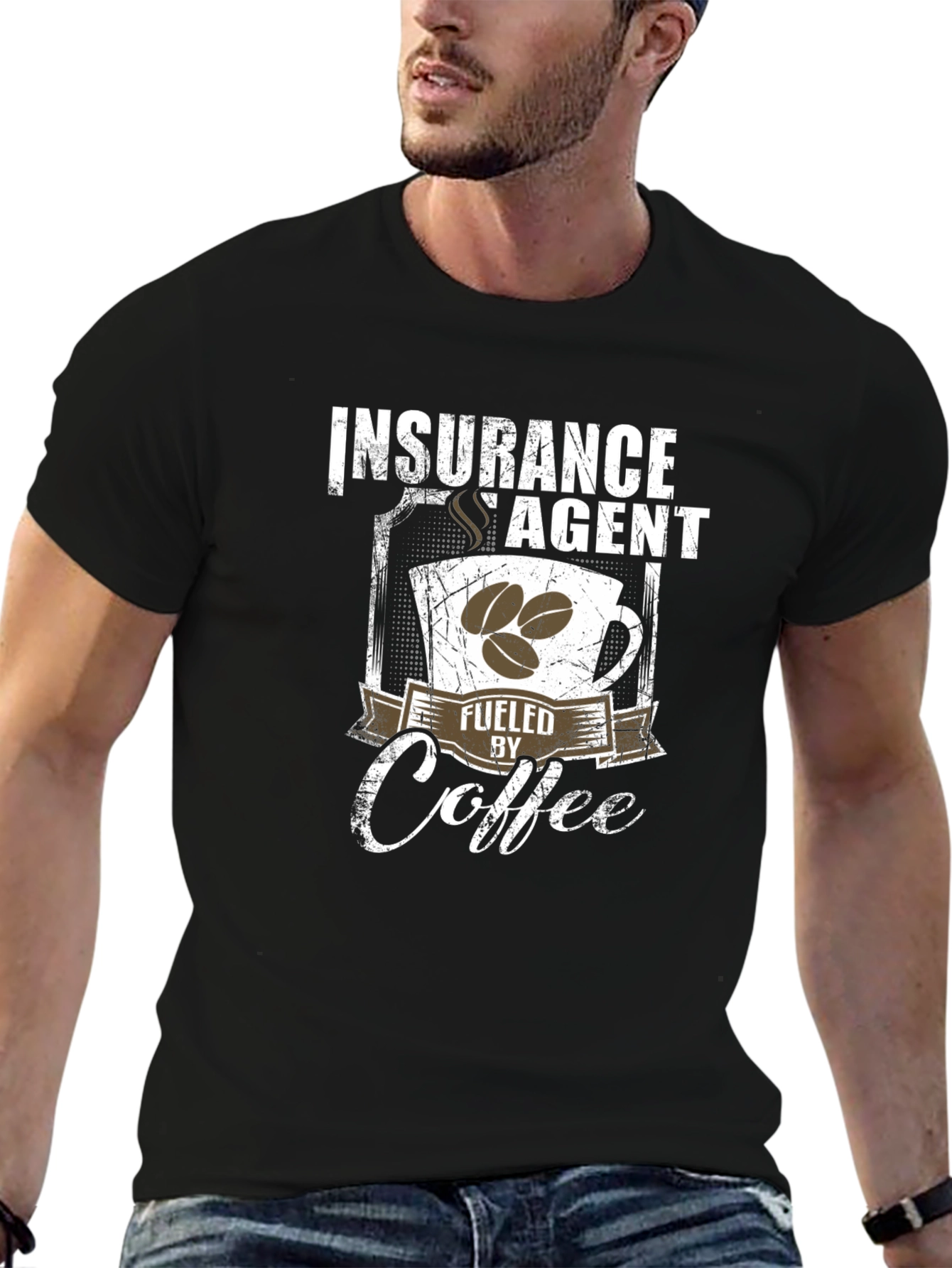 Insurance Agent Fuelled By Coffee Graphic Tee