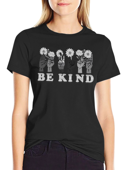 Be Kind Sign Language Graphic T-Shirt