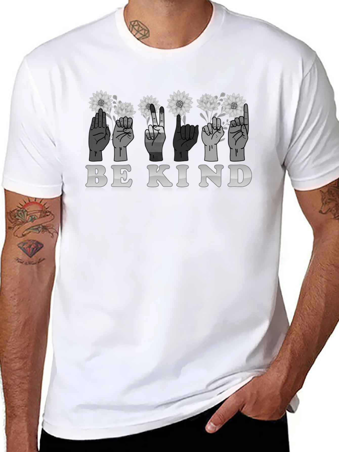 Be Kind Sign Language Graphic T-Shirt