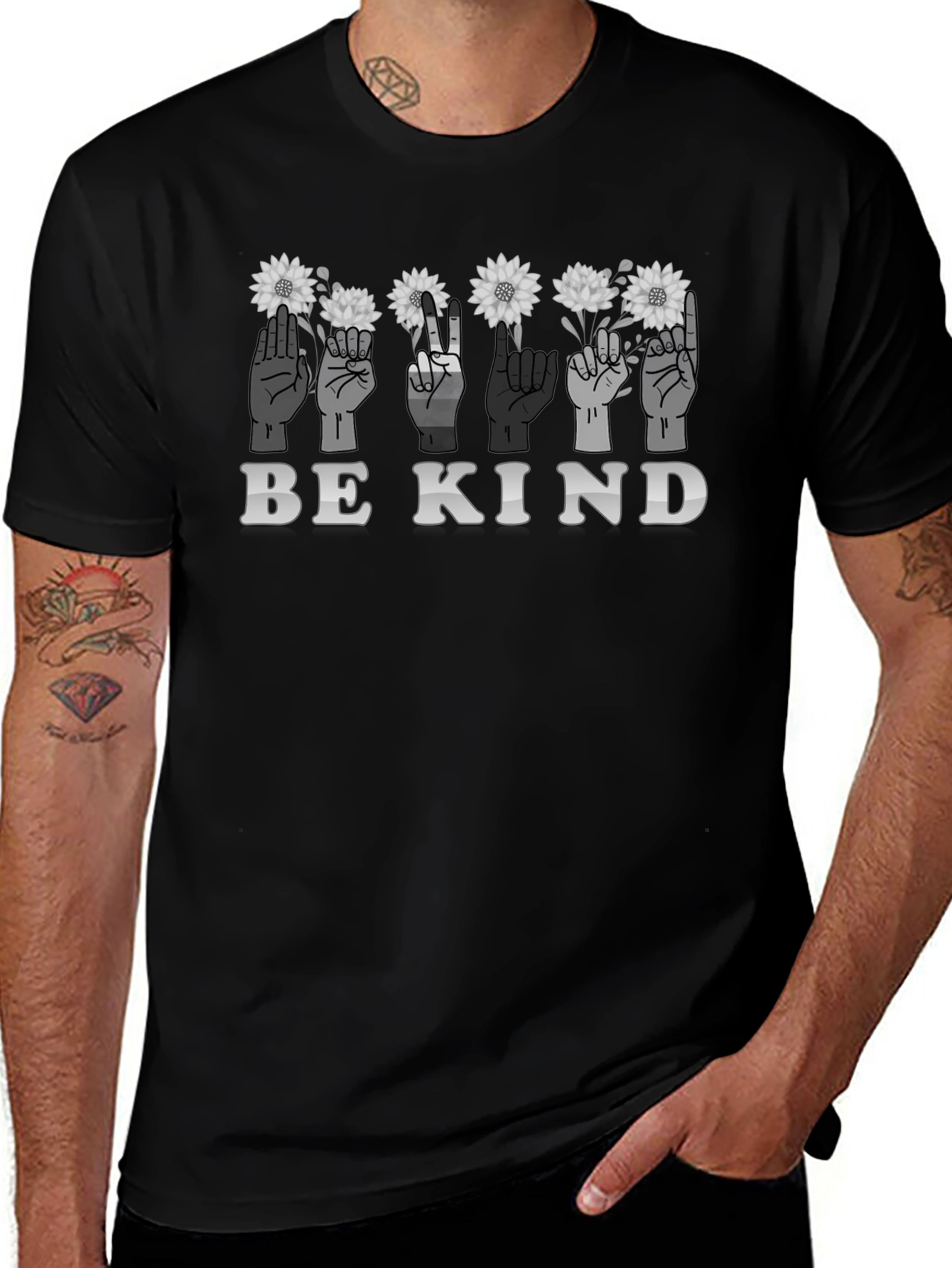 Be Kind Sign Language Graphic T-Shirt