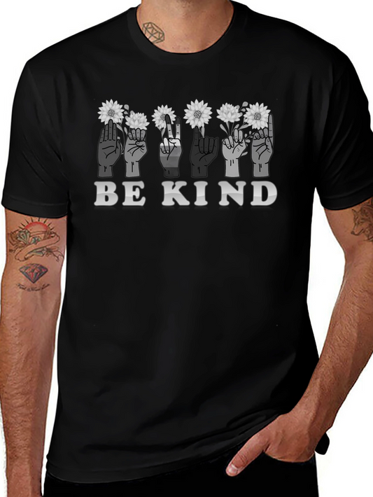 Be Kind Sign Language Graphic T-Shirt