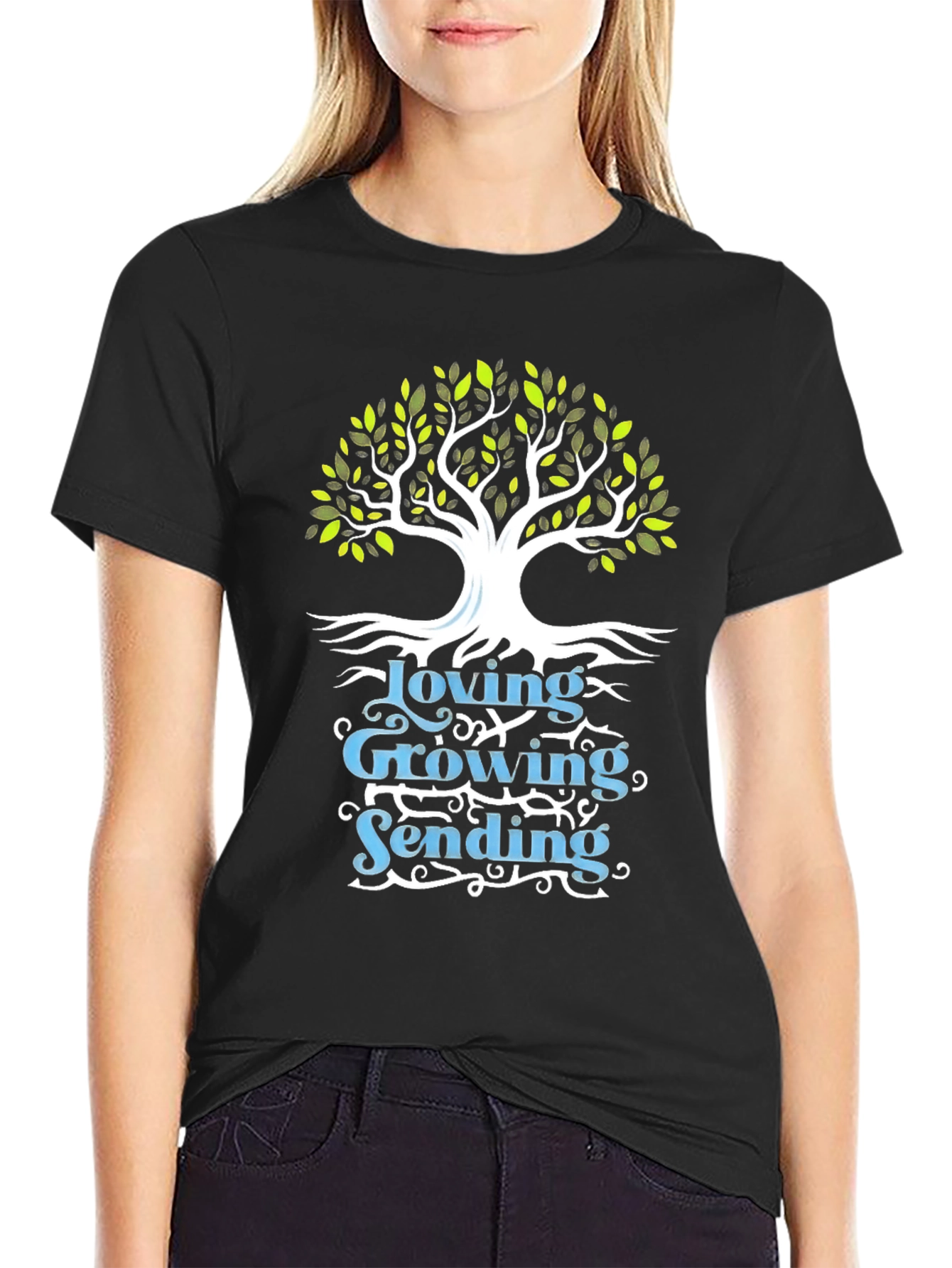Loving Growing Sending Tree Graphic Tee