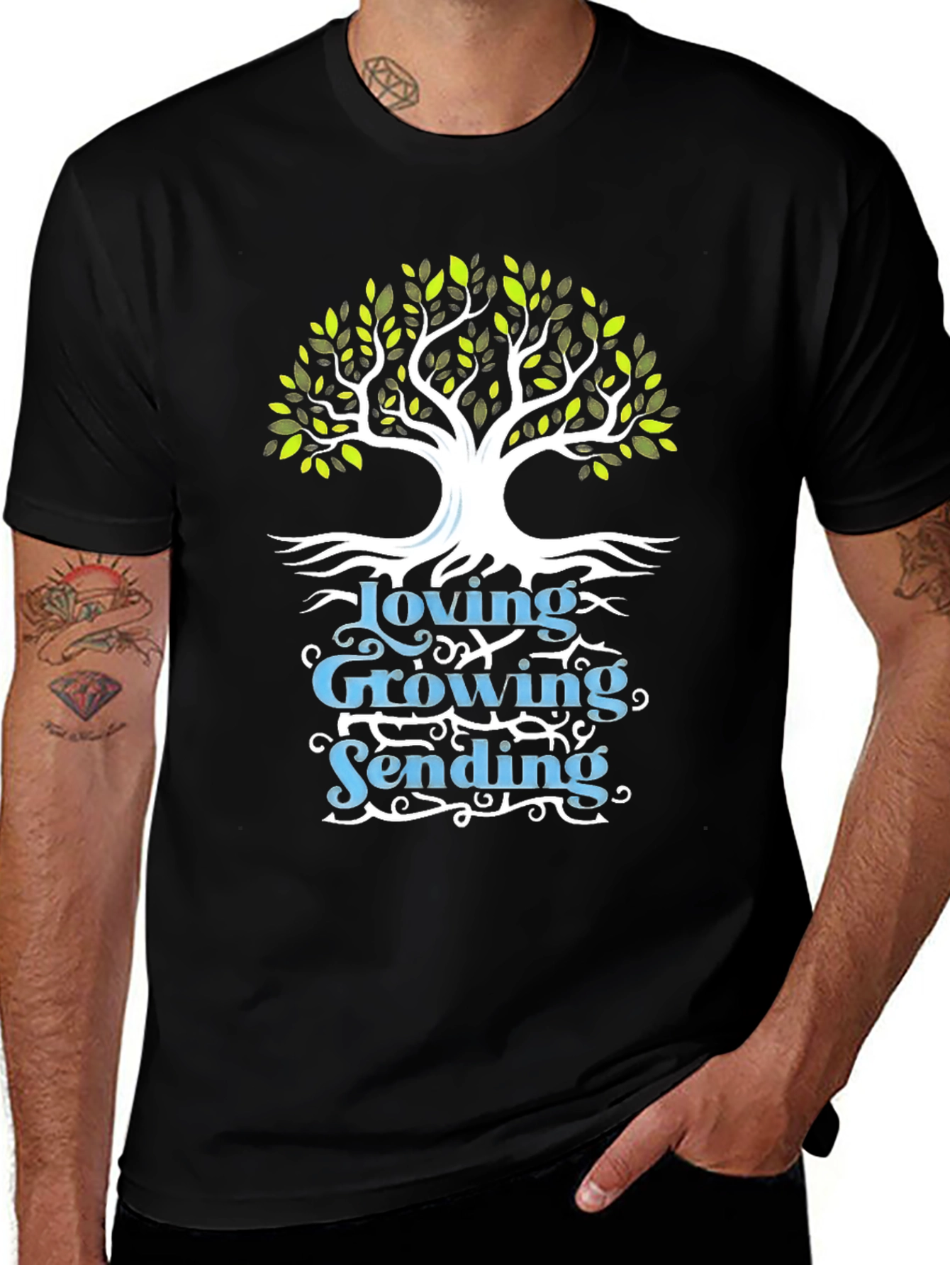 Loving Growing Sending Tree Graphic Tee