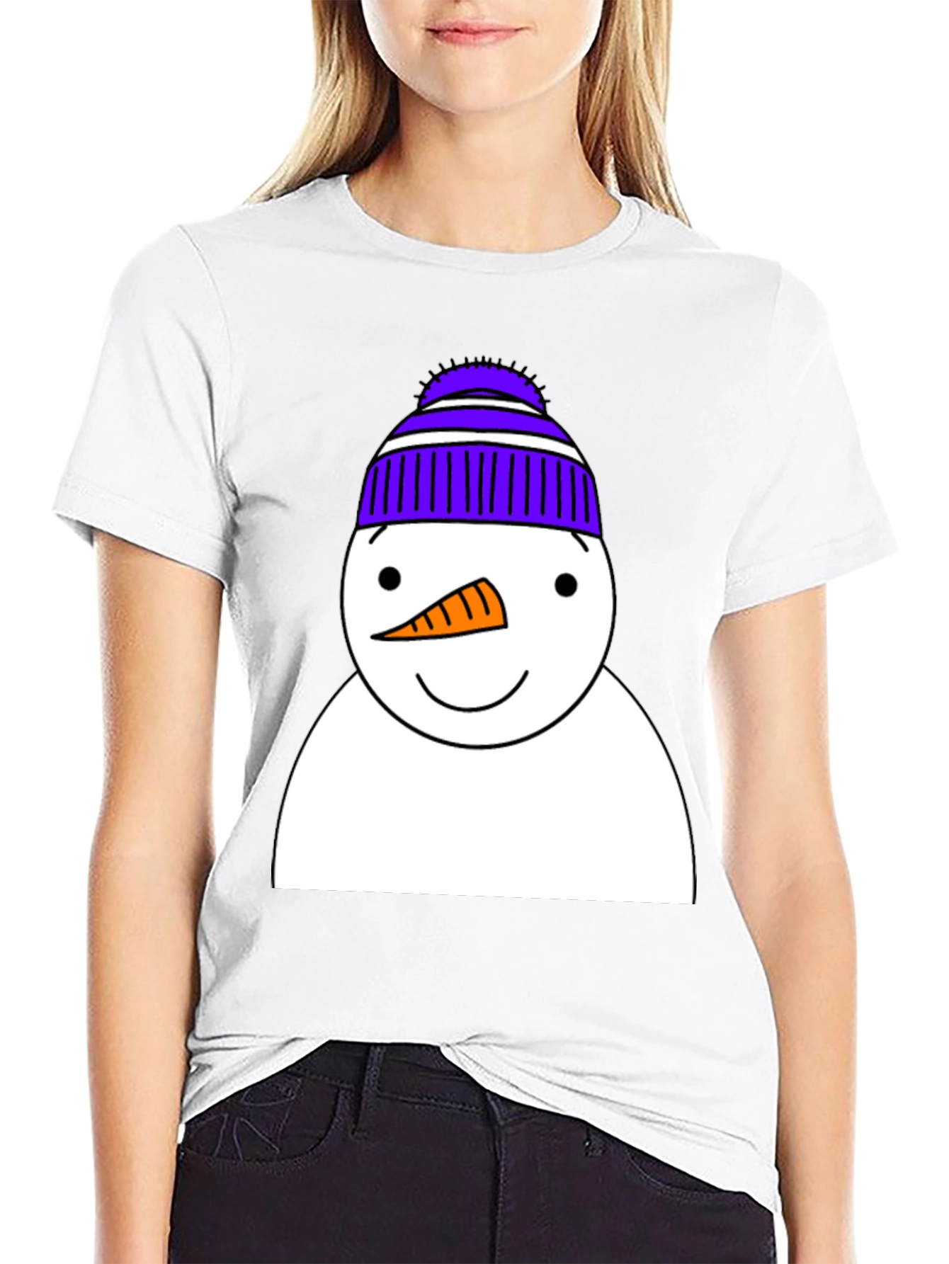 Snowman Graphic Tee - Festive Winter Apparel