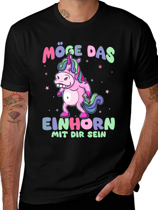 Funny Unicorn T-Shirt - Möge Das Einhorn Mit Dir Sein!