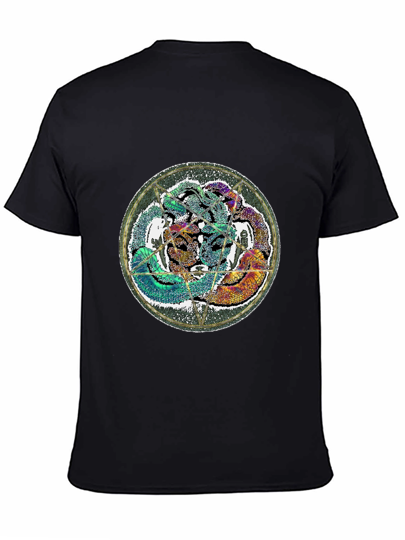 Mystic Snake Graphic Tee - Black Cotton