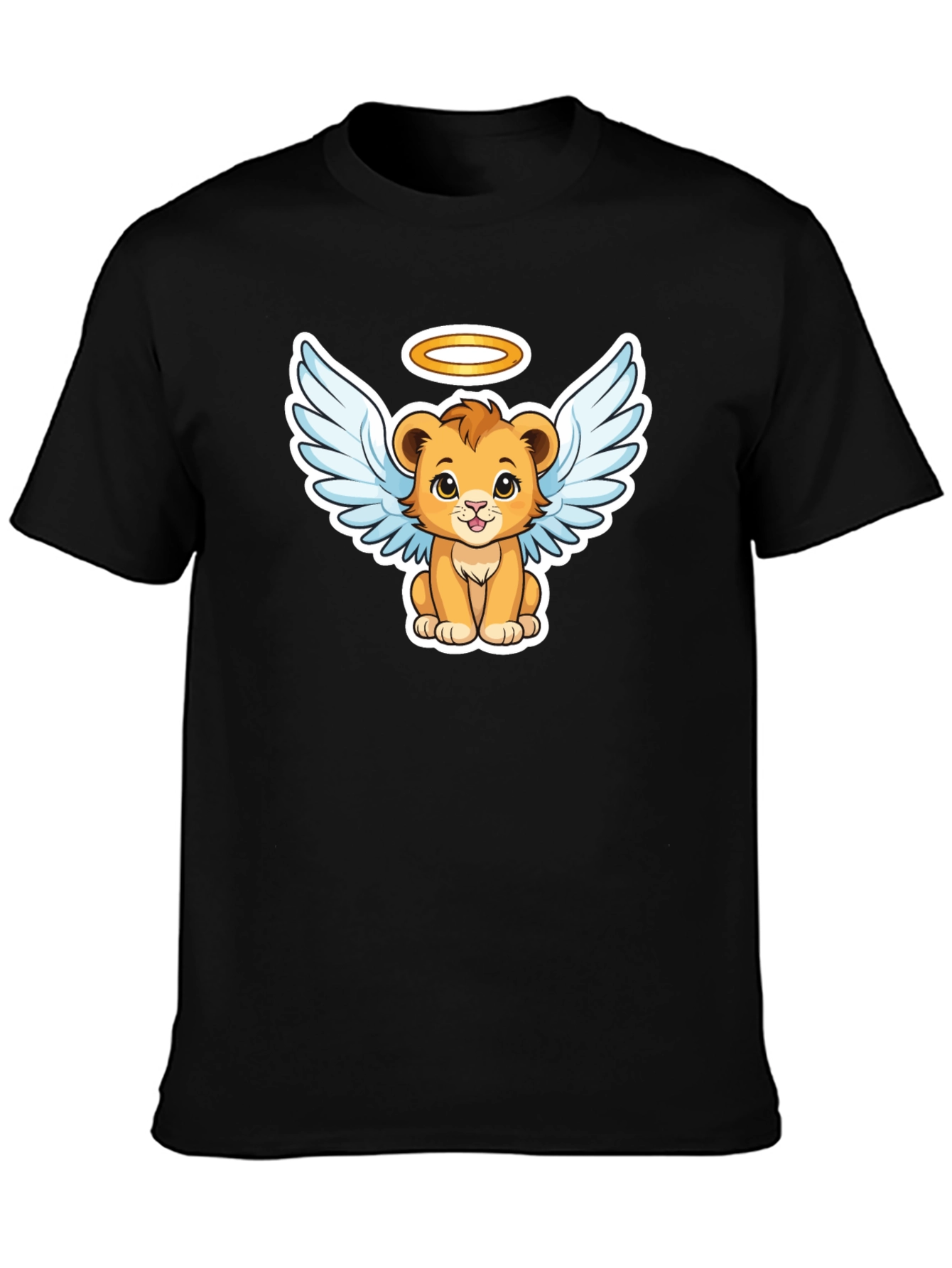 Angel Lion Graphic Tee - Cute Cartoon Lion Shirt
