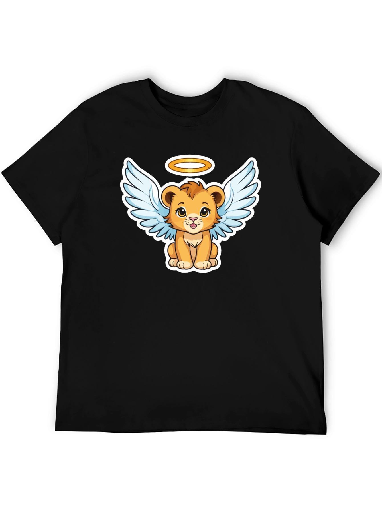 Angel Lion Graphic Tee - Cute Cartoon Lion Shirt