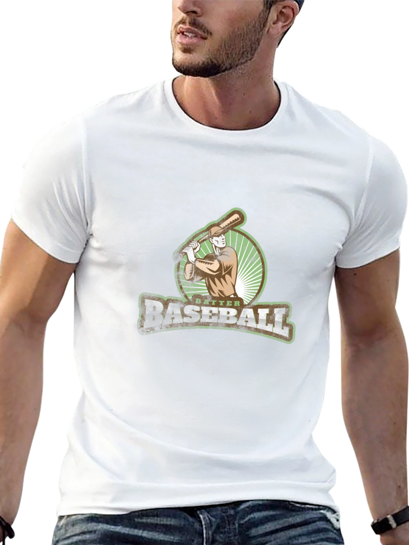 Batter Up Baseball Graphic Tee - Classic Black