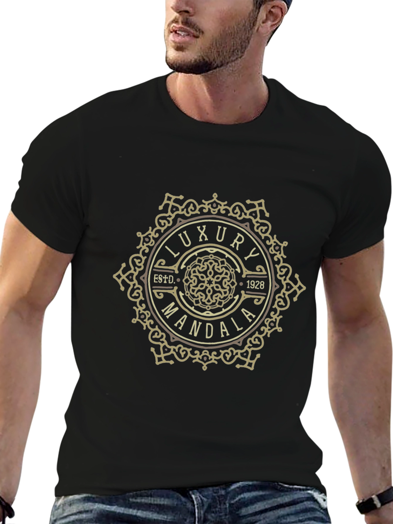 Luxury Mandala Graphic Tee - Black