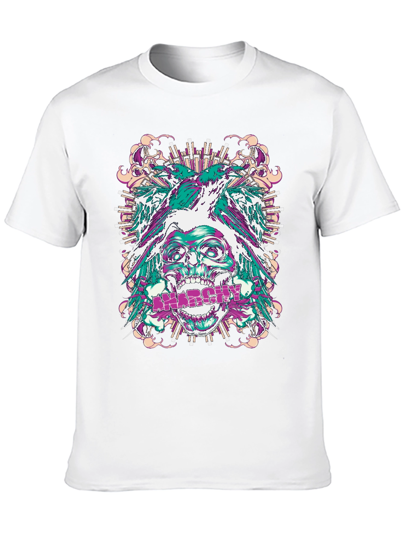 Anarchy Skull Graphic Tee - Bold Streetwear