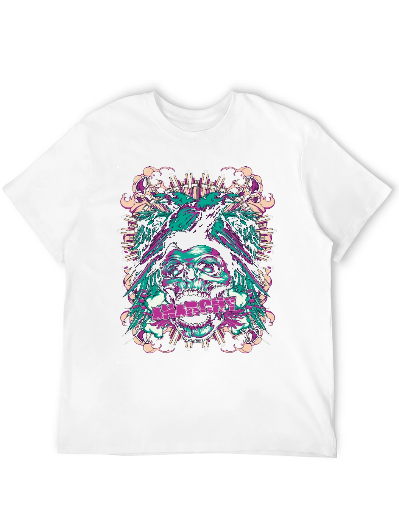 Anarchy Skull Graphic Tee - Bold Streetwear