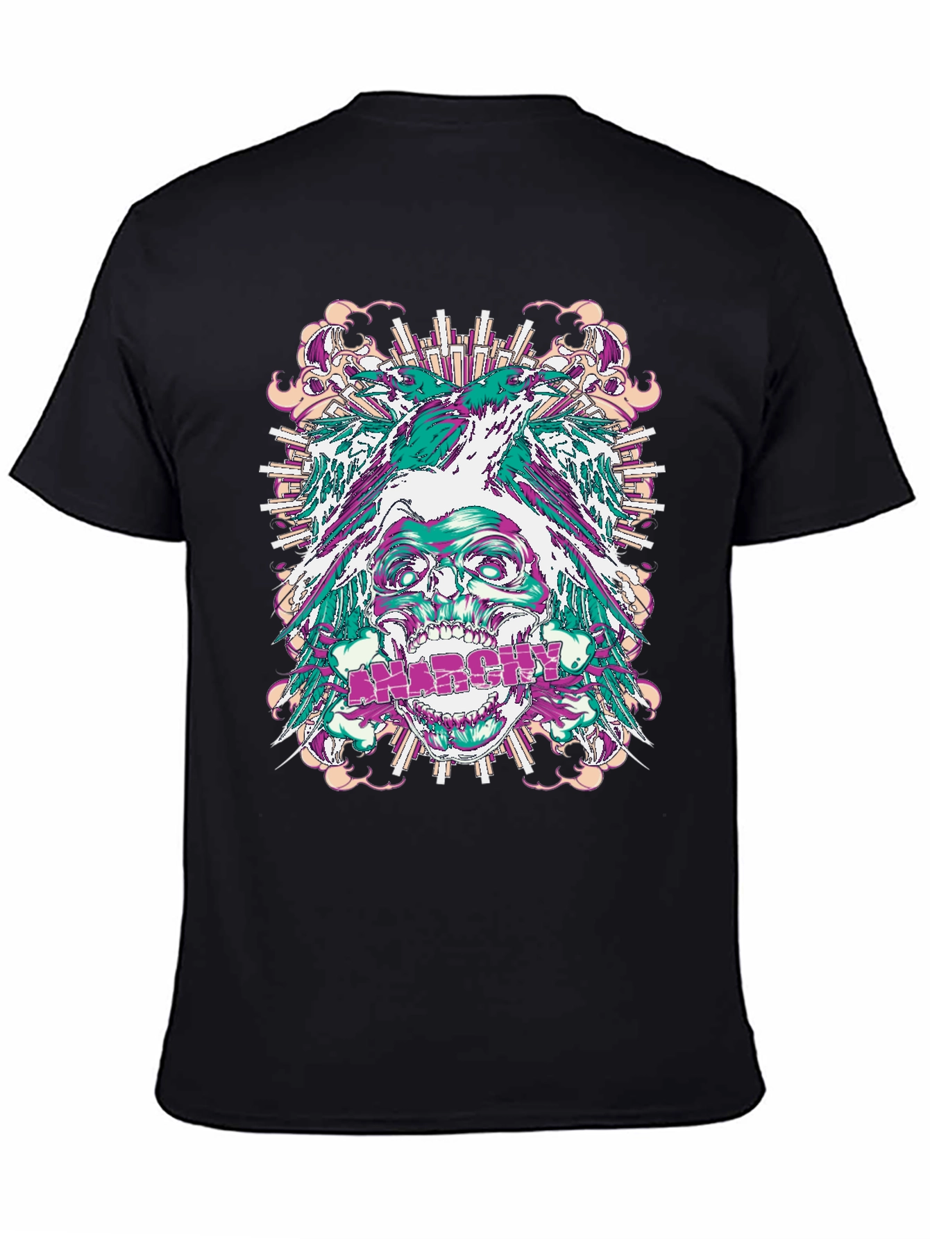 Anarchy Skull Graphic Tee - Bold Streetwear