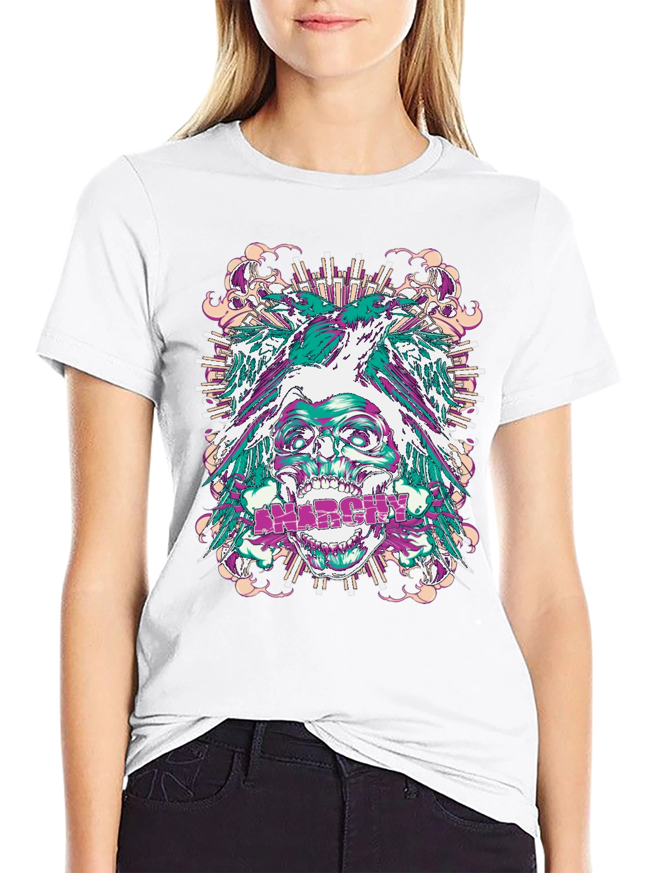 Anarchy Skull Graphic Tee - Bold Streetwear