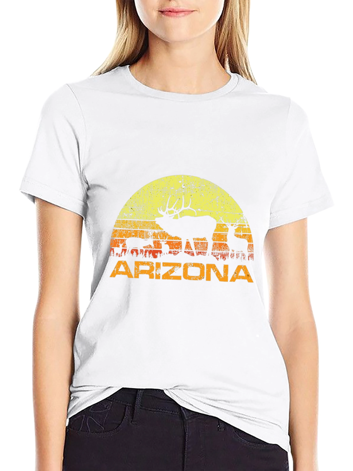 Arizona Sunset Elk Graphic Tee