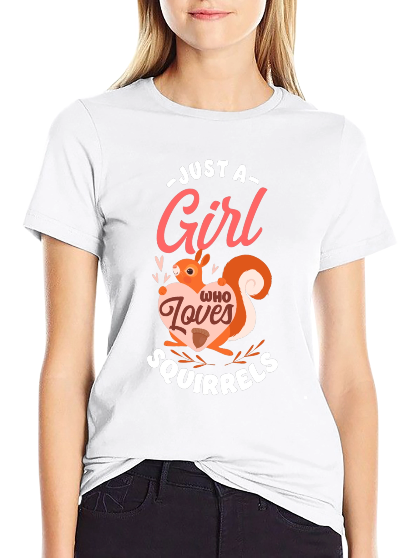 Squirrel Lover Womens Graphic Tee - Black