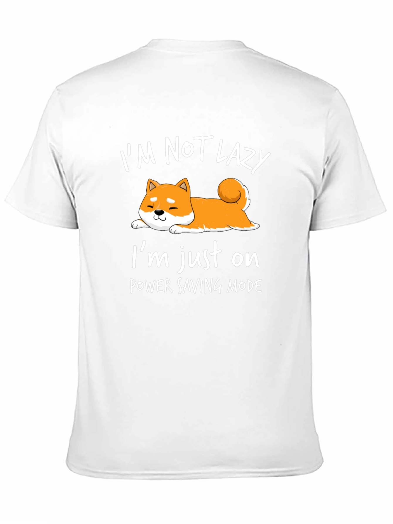 Lazy Shiba Inu Power Saving Mode T-Shirt