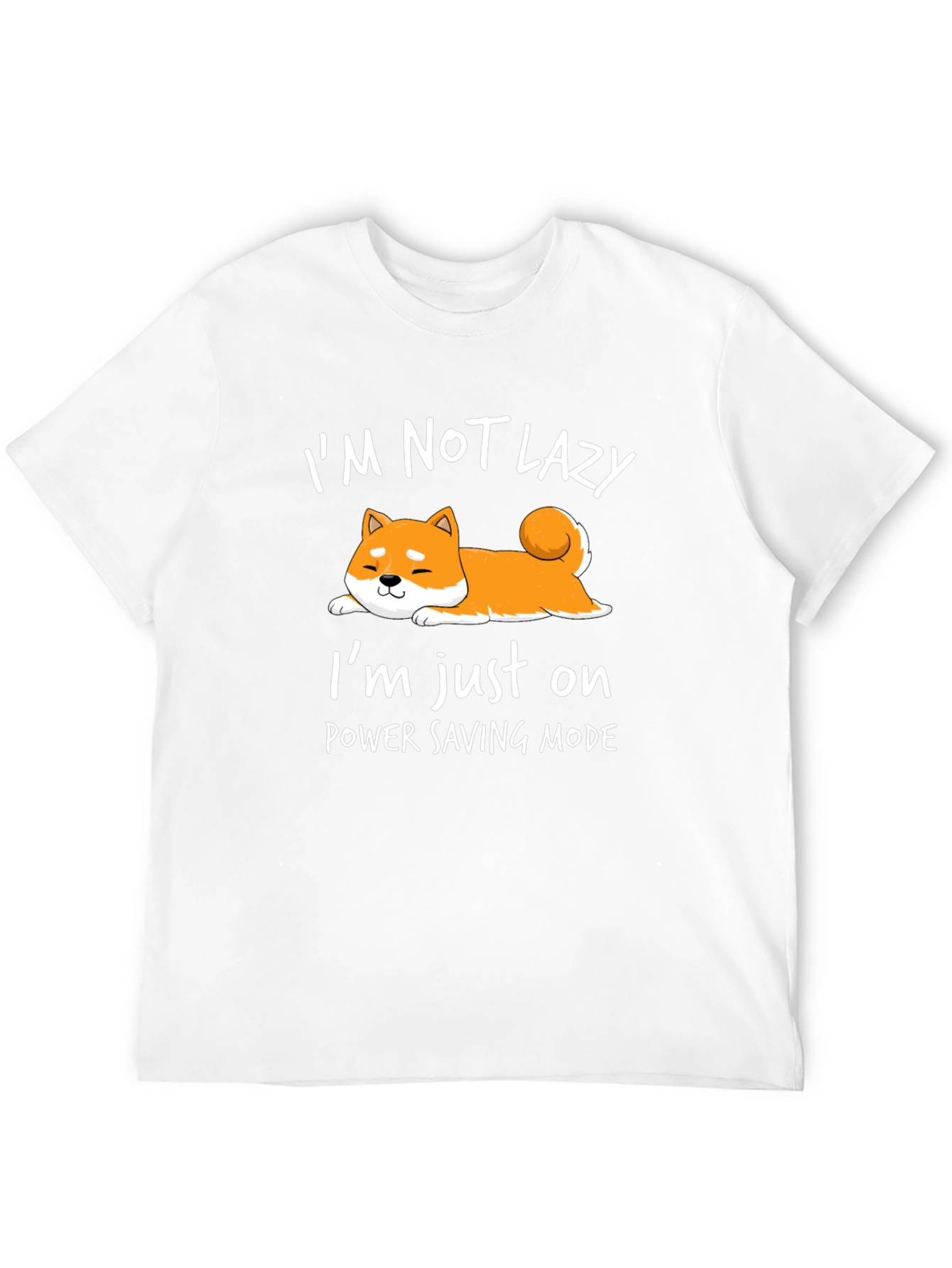 Lazy Shiba Inu Power Saving Mode T-Shirt