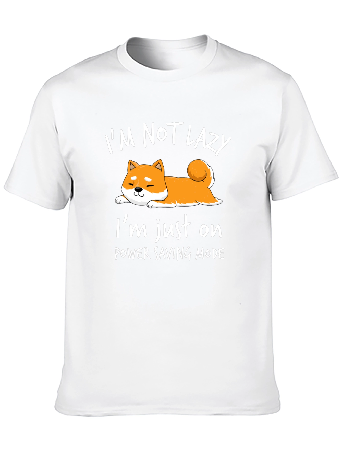 Lazy Shiba Inu Power Saving Mode T-Shirt