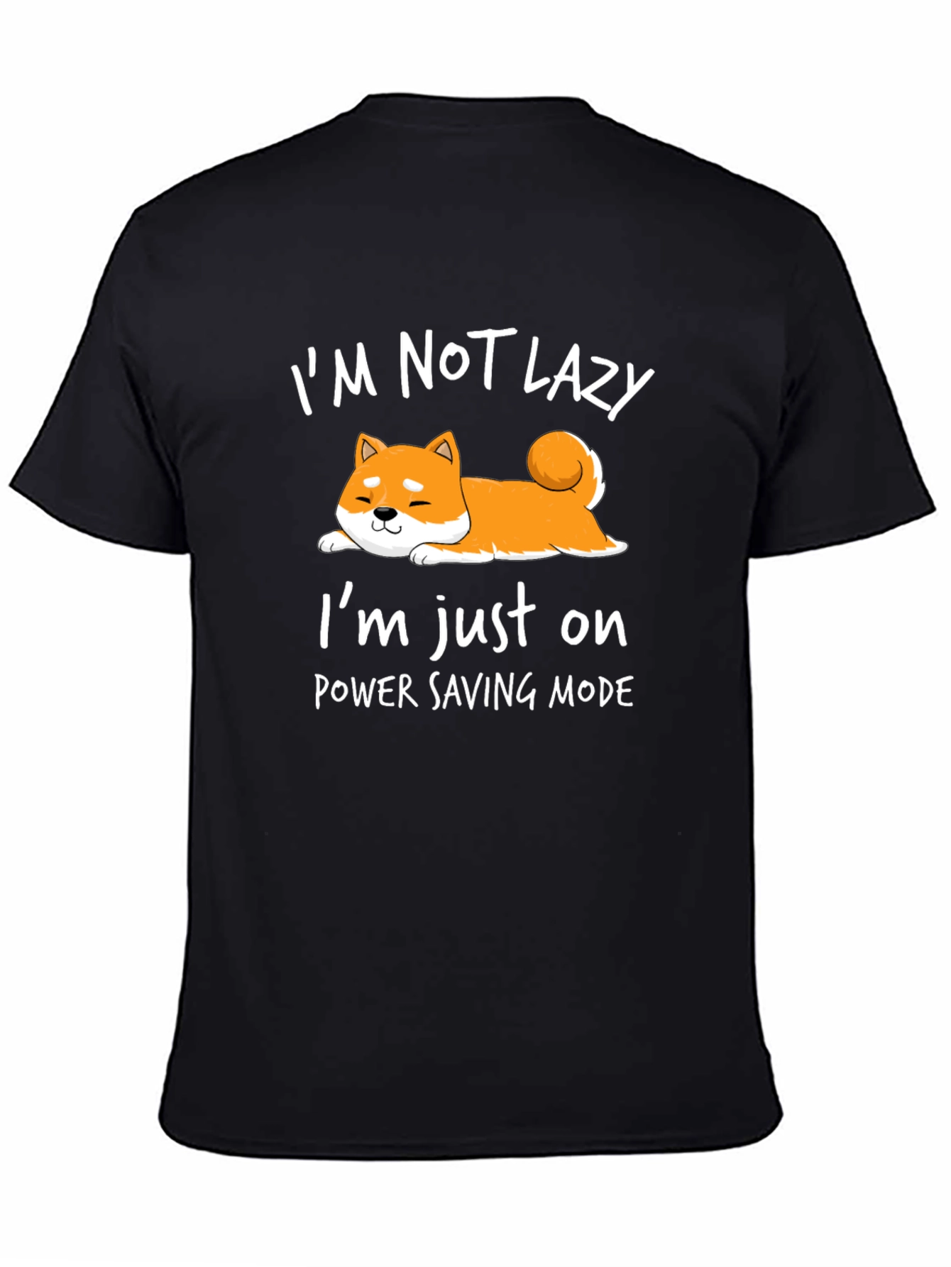 Lazy Shiba Inu Power Saving Mode T-Shirt