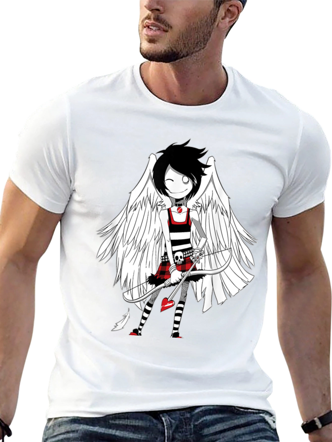Emo Cupid T-Shirt - Unique Graphic Tee