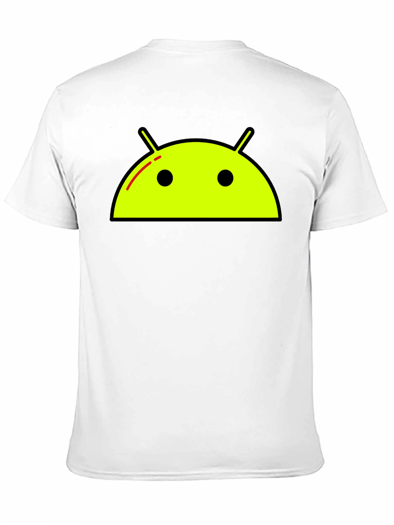 Android Robot Graphic Tee - Black Casual T-Shirt