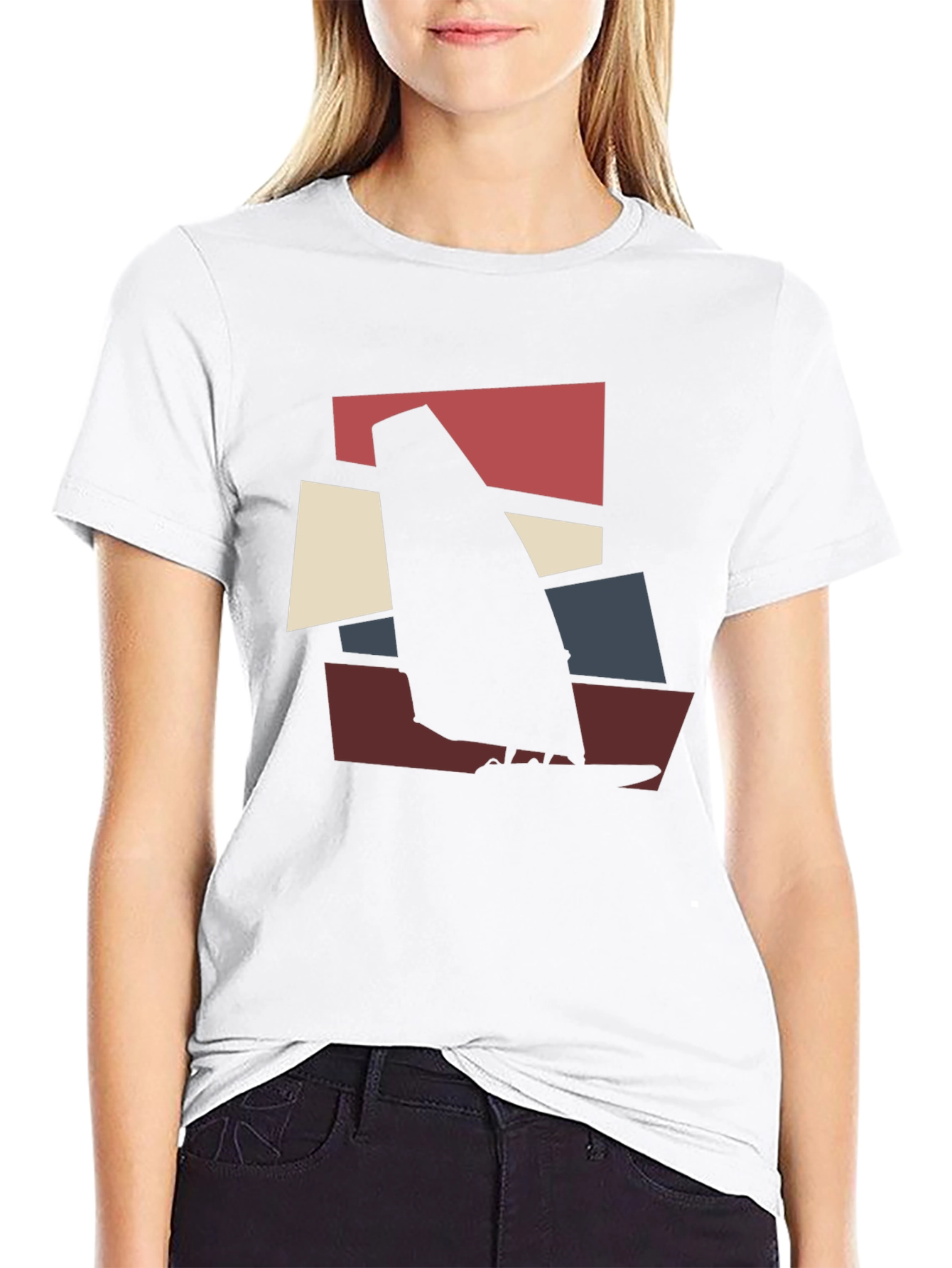 Modern Windsurfing Graphic Tee - Black