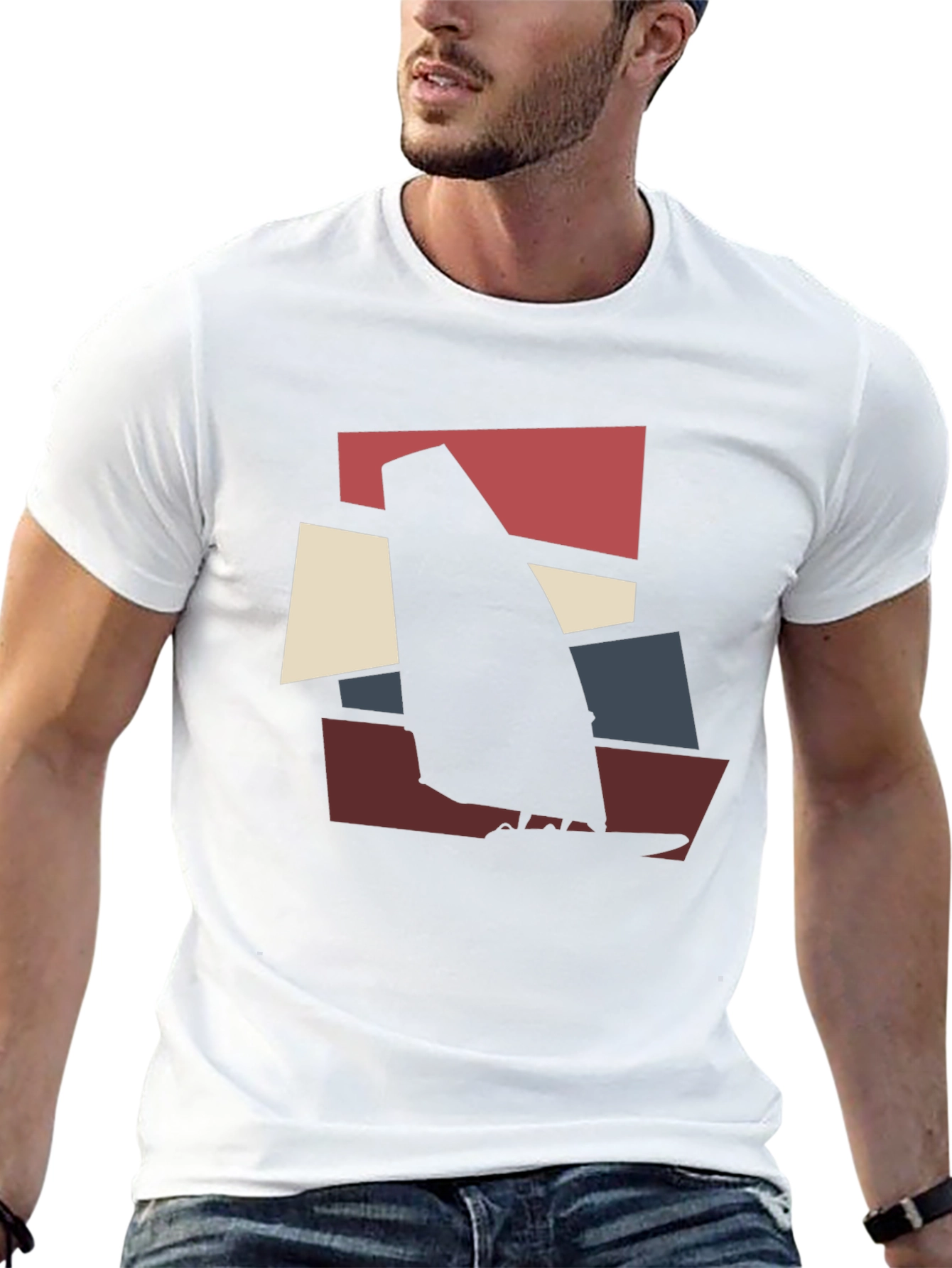 Modern Windsurfing Graphic Tee - Black
