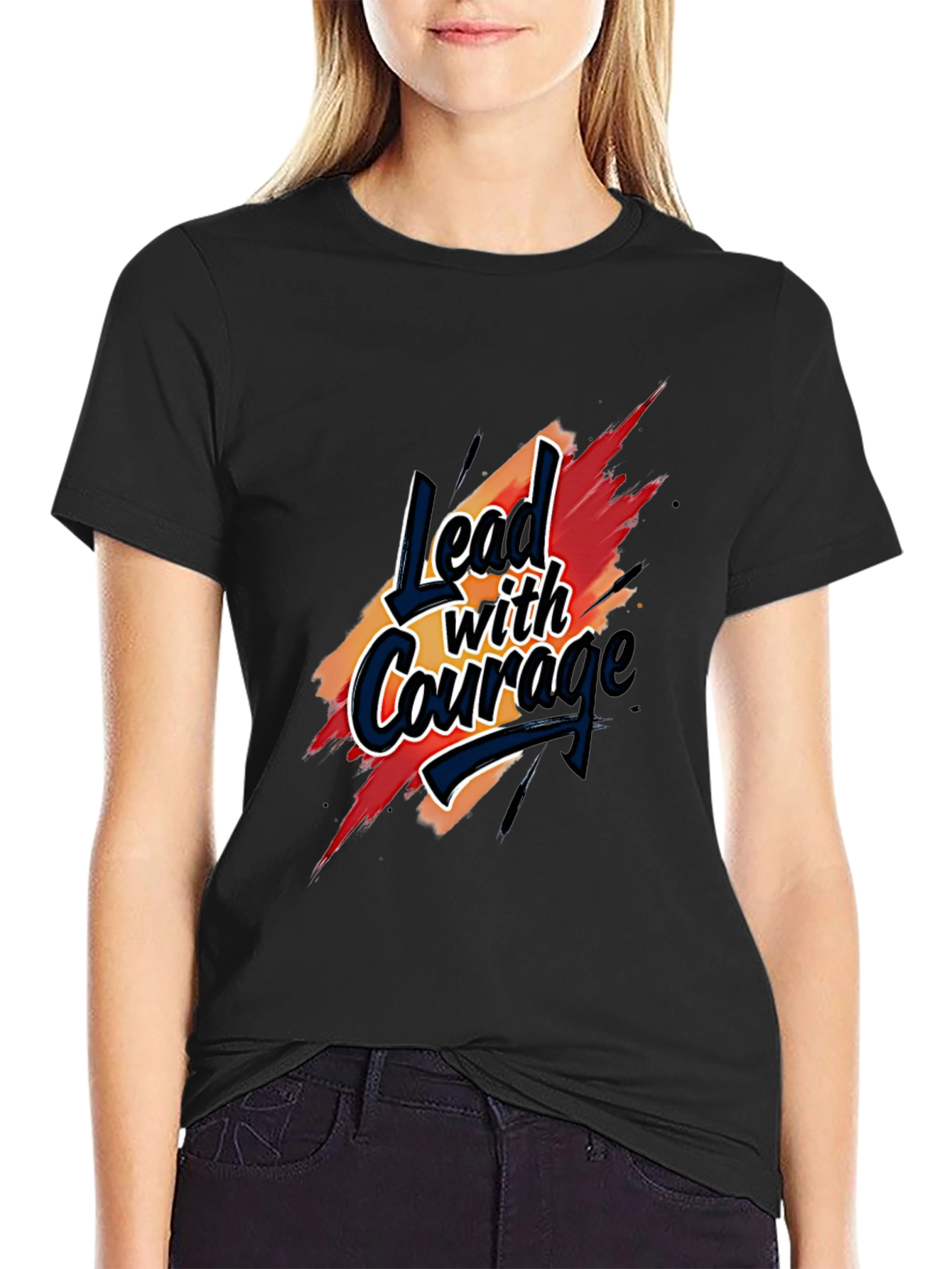 Lead with Courage T-Shirt - Bold Graphic Tee