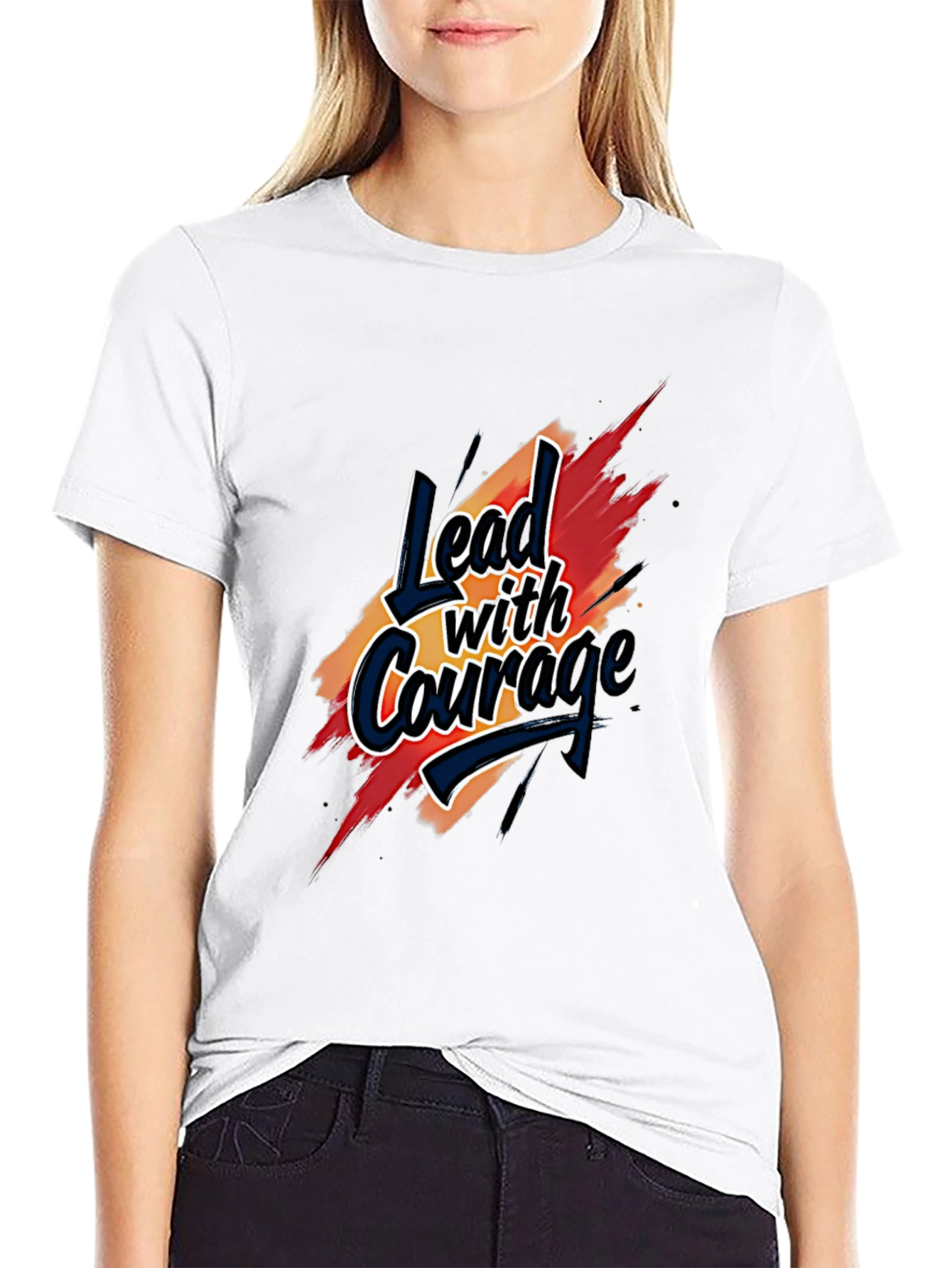 Lead with Courage T-Shirt - Bold Graphic Tee