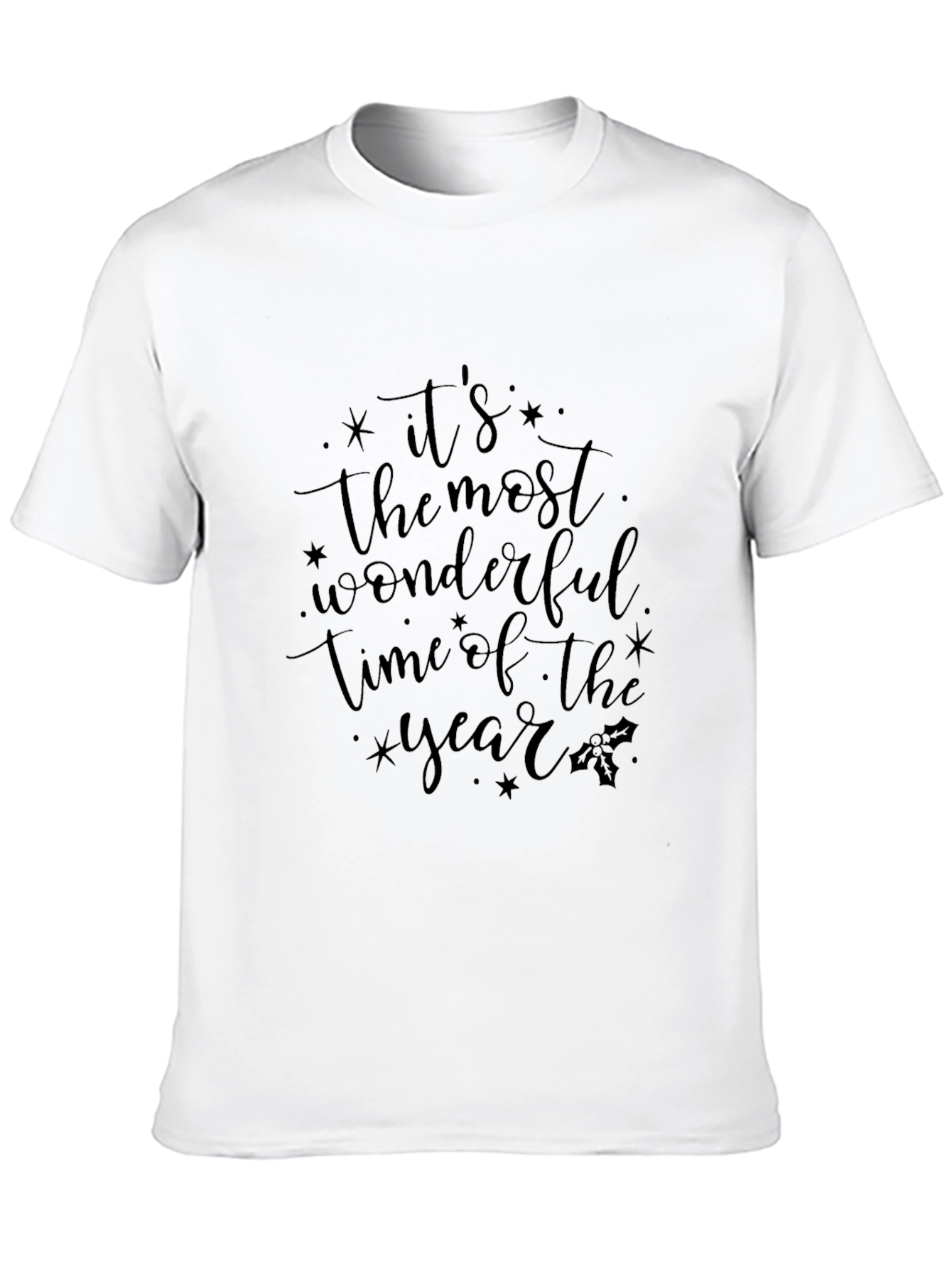 Festive Black T-Shirt - Wonderful Time of Year