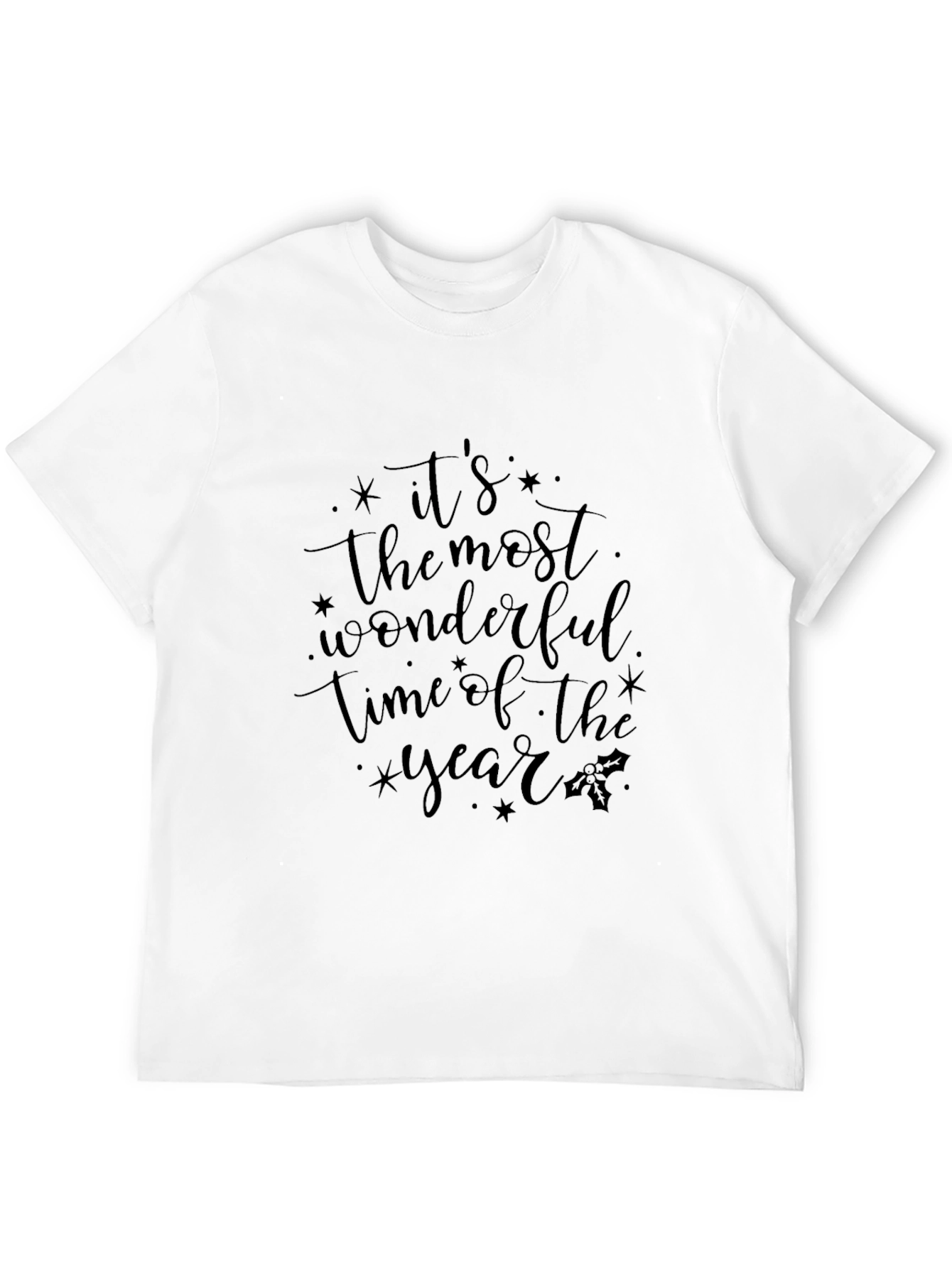 Festive Black T-Shirt - Wonderful Time of Year