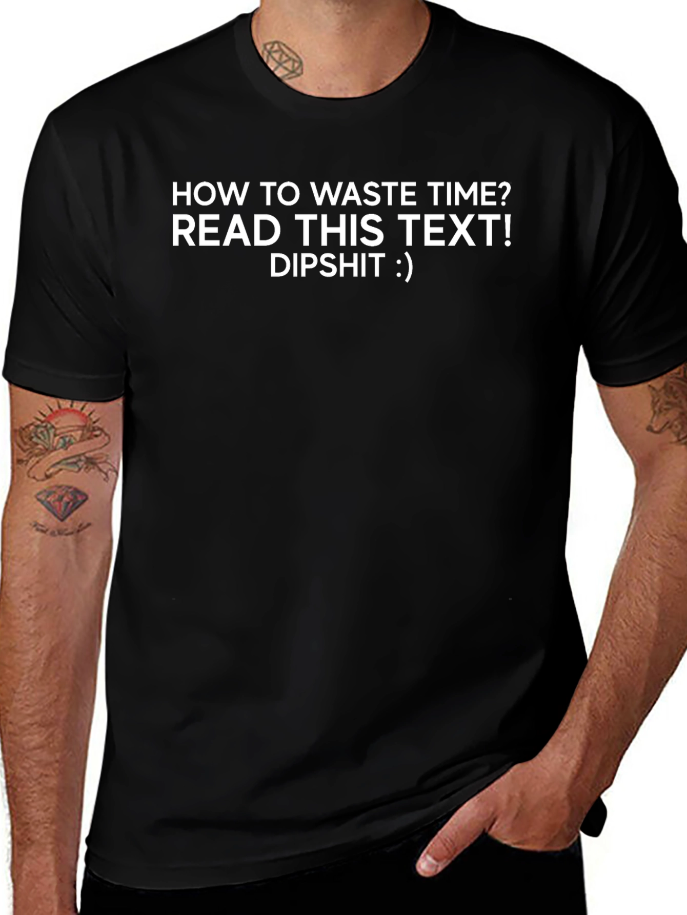 Humorous Waste Time Graphic Tee