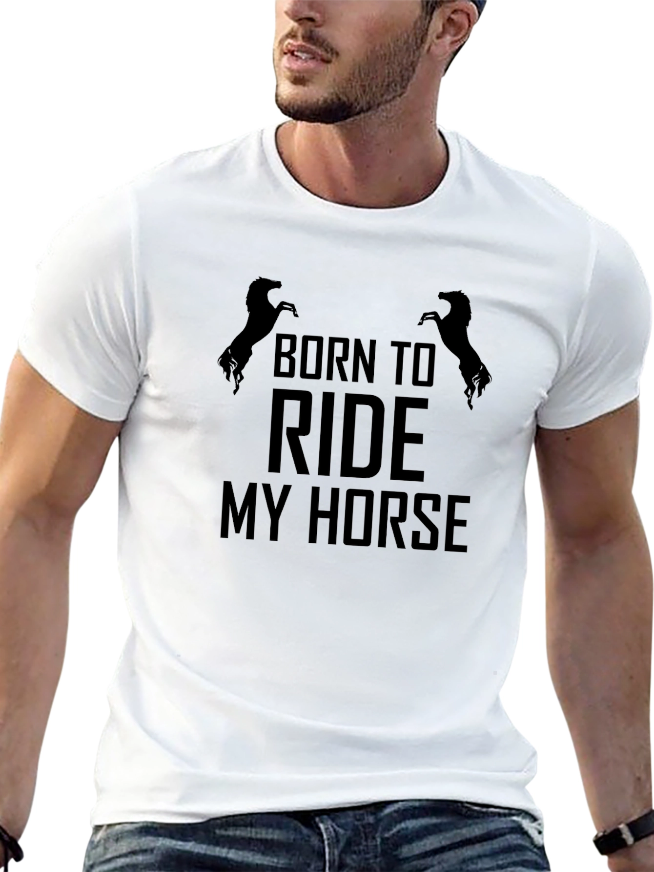 Born to Ride My Horse Black T-Shirt