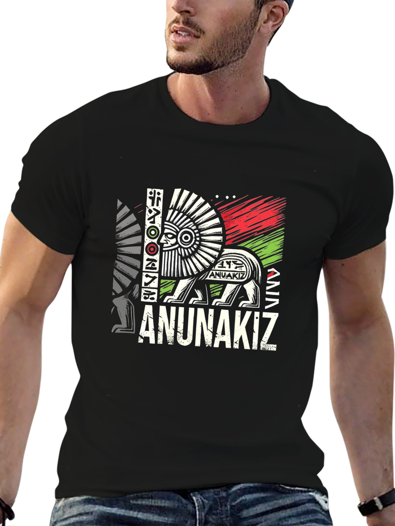 Anunnakiz Graphic Print Crew Neck T-Shirt