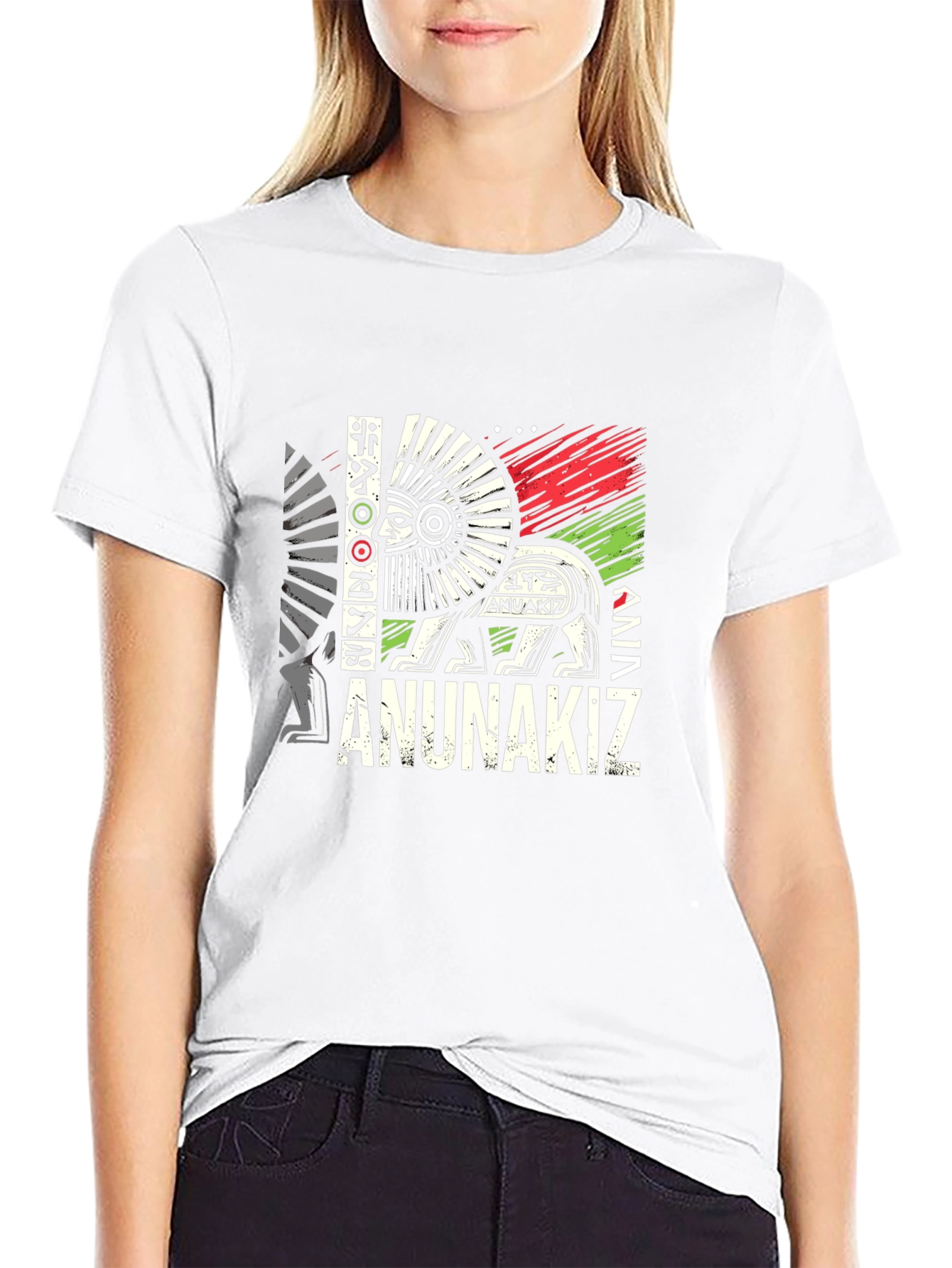Anunnakiz Graphic Print Crew Neck T-Shirt