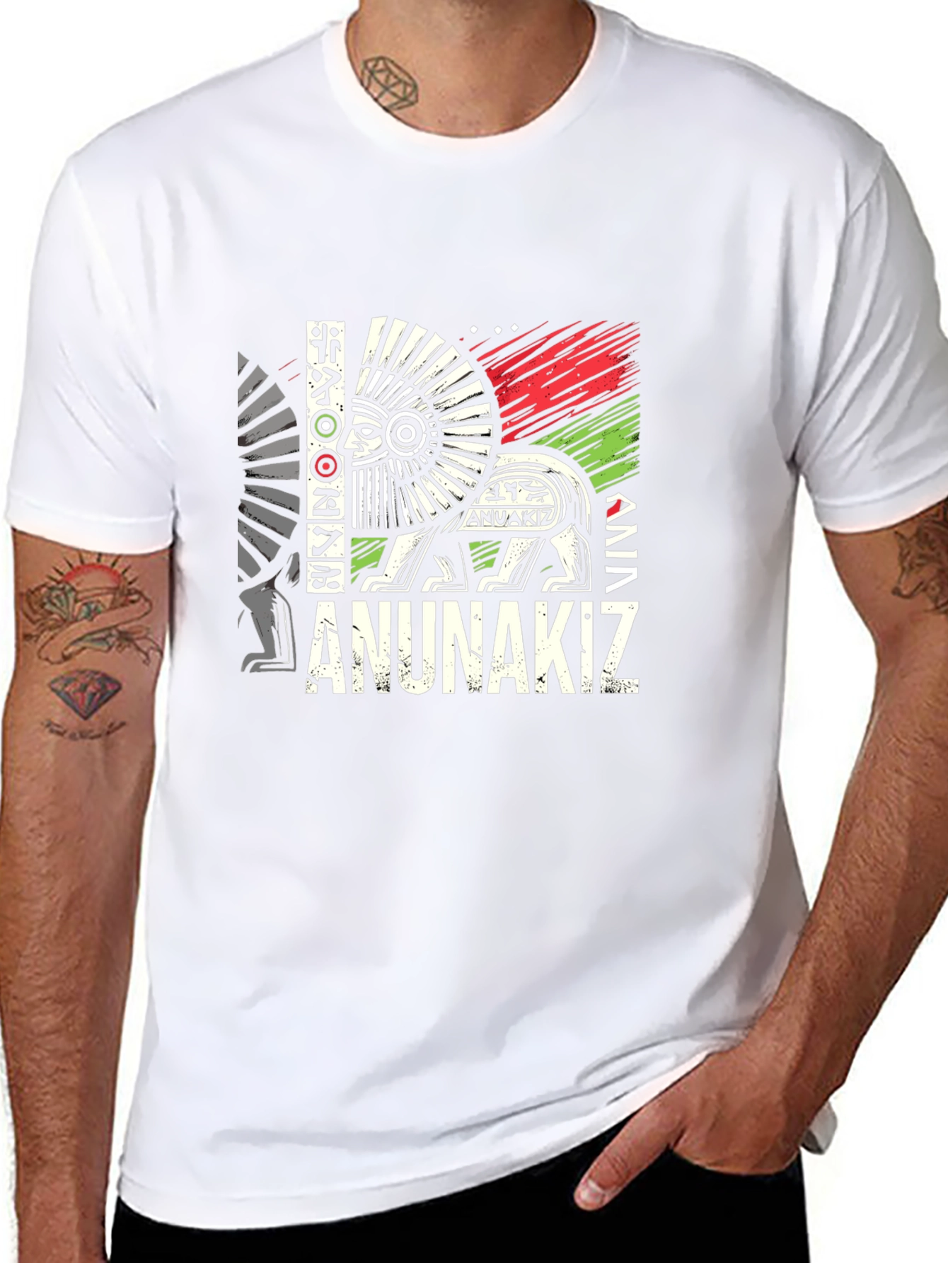 Anunnakiz Graphic Print Crew Neck T-Shirt