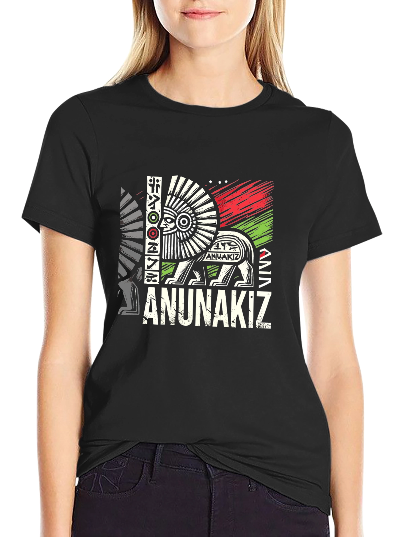 Anunnakiz Graphic Print Crew Neck T-Shirt