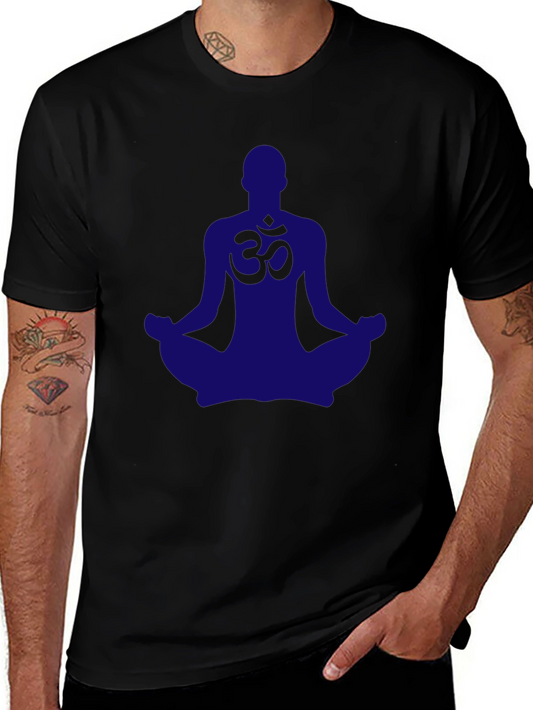 Meditating Yoga Om Symbol Graphic Tee