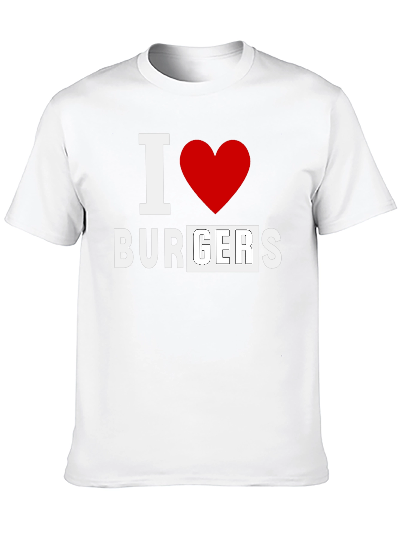 I Love Burgers Black T-Shirt - Unisex Casual Tee