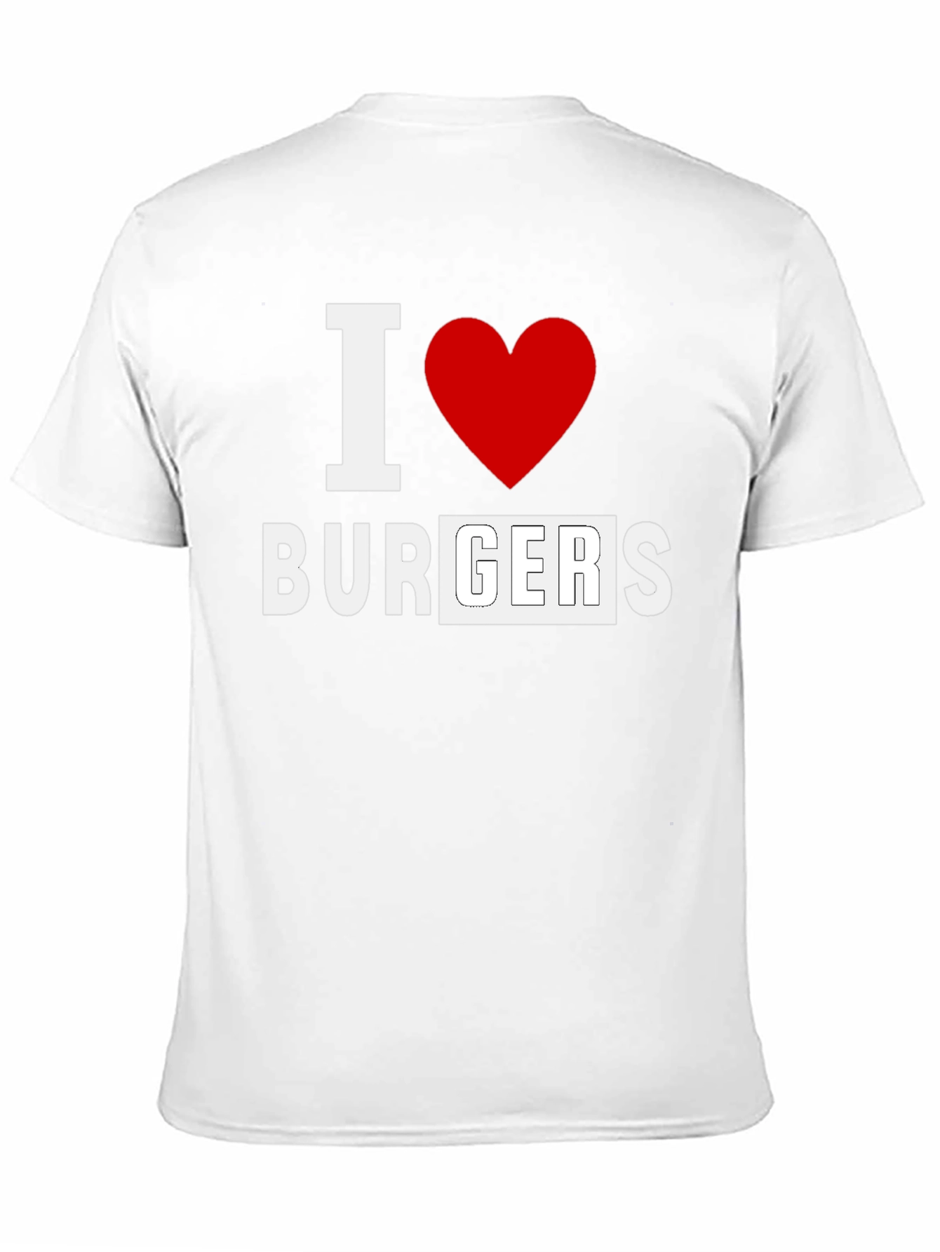 I Love Burgers Black T-Shirt - Unisex Casual Tee