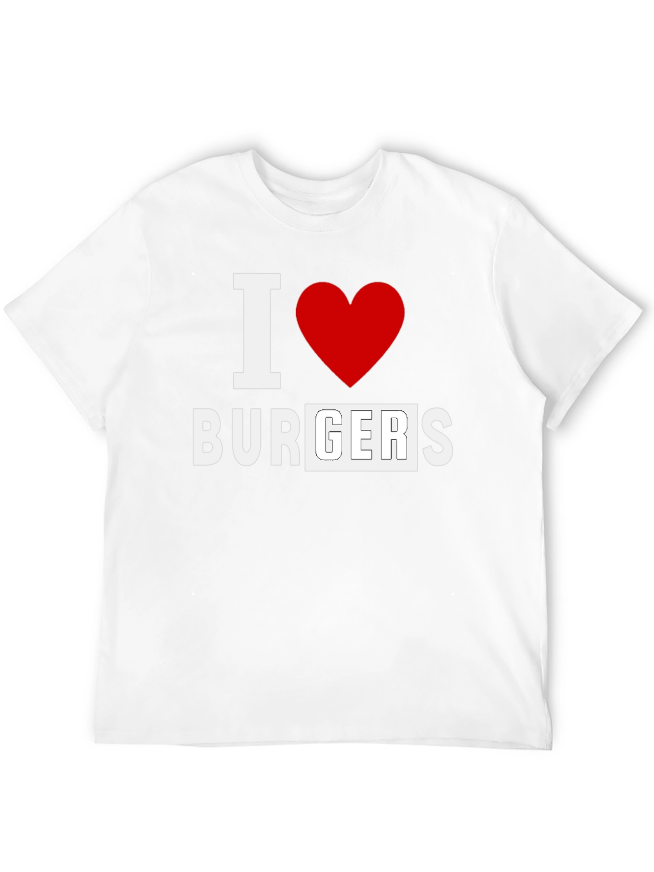 I Love Burgers Black T-Shirt - Unisex Casual Tee