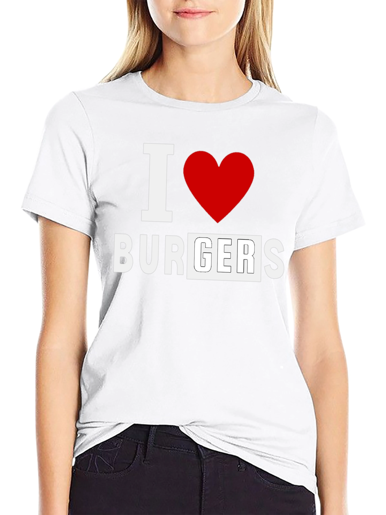 I Love Burgers Black T-Shirt - Unisex Casual Tee