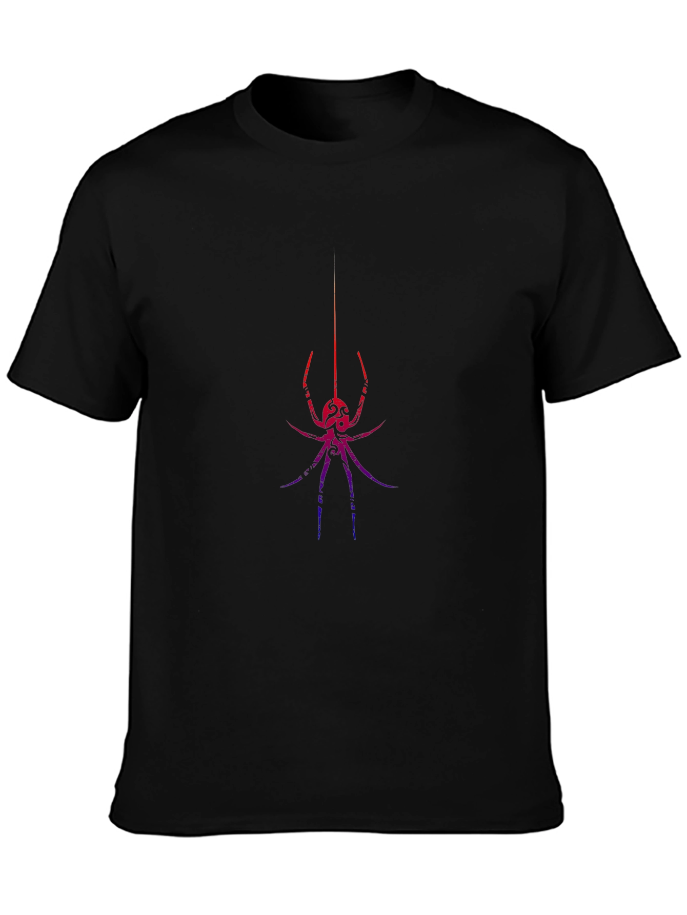 Black Widow Spider Graphic Print T-Shirt