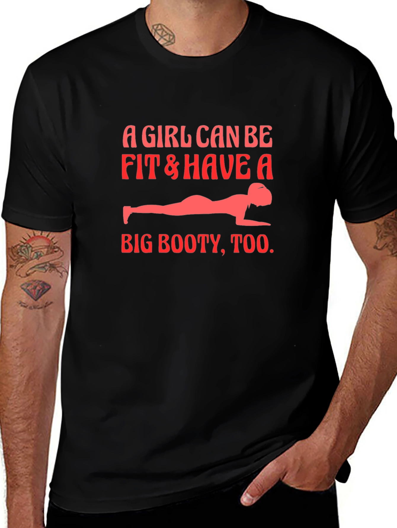 Funny Fitness Graphic Tee - Fit & Big Booty!