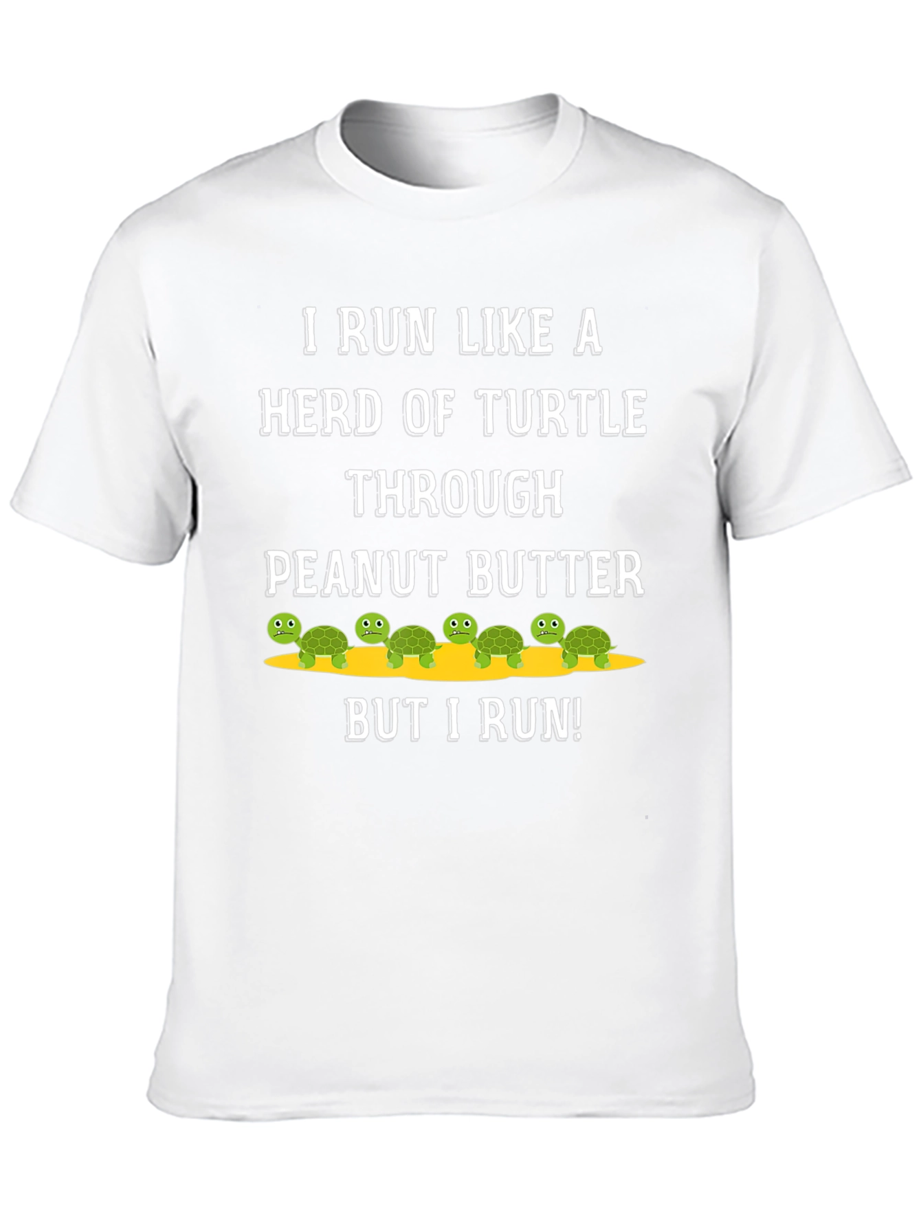 Funny Turtle Run T-Shirt - Peanut Butter Herd Tee